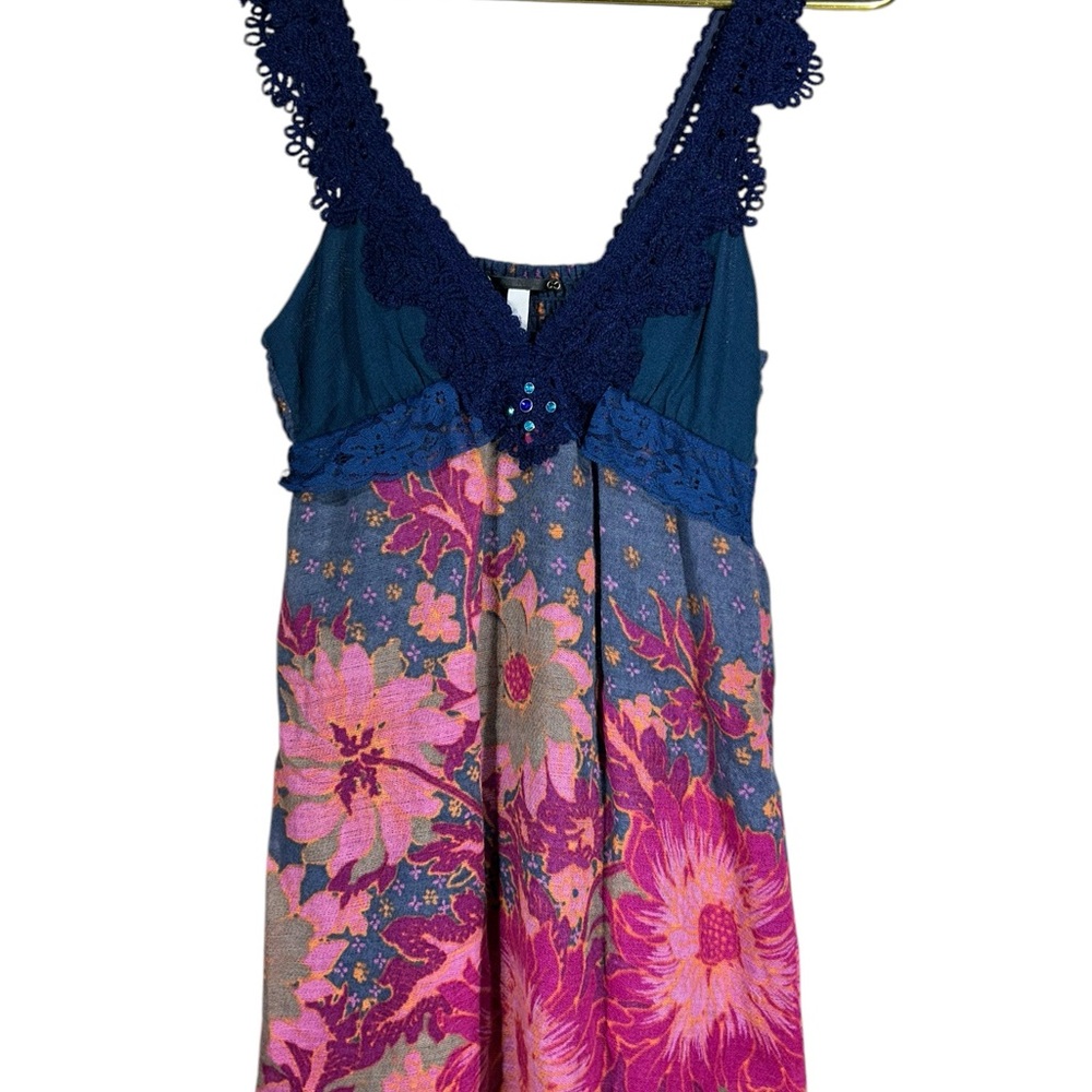 Floral crochet free people dress 6